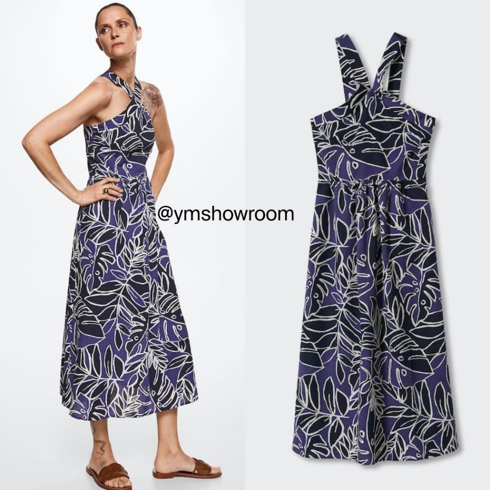 MANGO Cotton printed dress